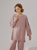 Cut Out Sleeve Sweatshirt