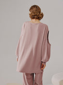 Cut Out Sleeve Sweatshirt