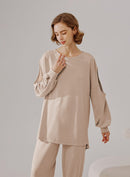 Cut Out Sleeve Sweatshirt