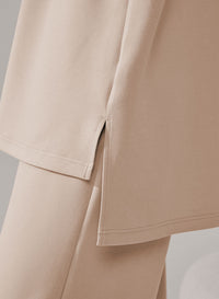 Cut Out Sleeve Sweatshirt