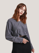 GH Cropped Wool-Blend Top