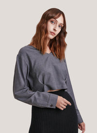 GH Cropped Wool-Blend Top