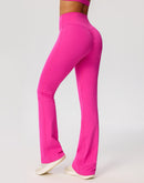 Navy Blue Zip-Up Crop Top & Flare Leggings Workout Set