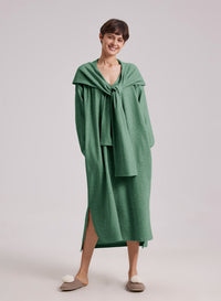 Hooded Scarf Sweatshirt Dress