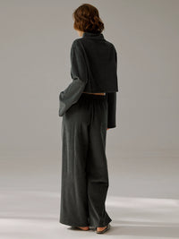 Wide-Leg Cotton Pants