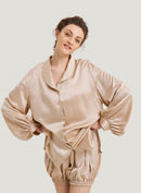 Relaxed Silk Pajama Top