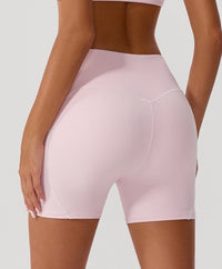 Purple High-Waist Contour Biker Shorts – Effortless Style & Comfort