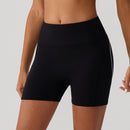 Purple High-Waist Contour Biker Shorts – Effortless Style & Comfort