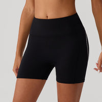 Purple High-Waist Contour Biker Shorts – Effortless Style & Comfort