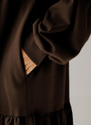 Crewneck Tiered Cotton Dress