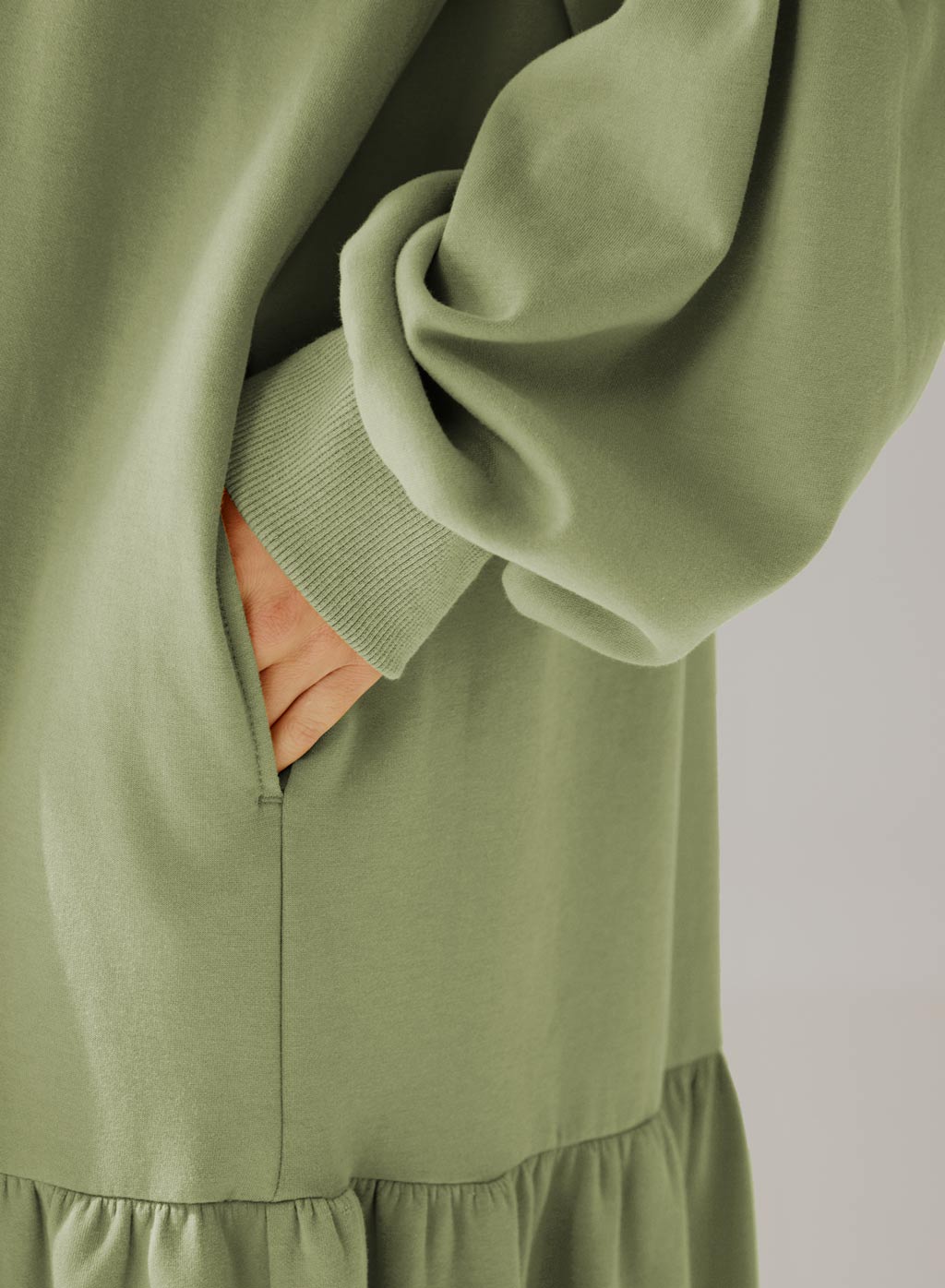 Crewneck Tiered Cotton Dress