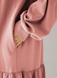 Crewneck Tiered Cotton Dress